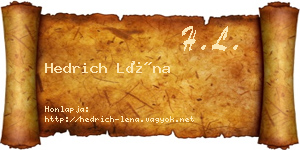 Hedrich Léna névjegykártya